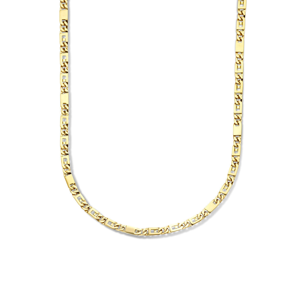 Collier en or 14K avec maillons en œil de faucon de 4,7 mm.