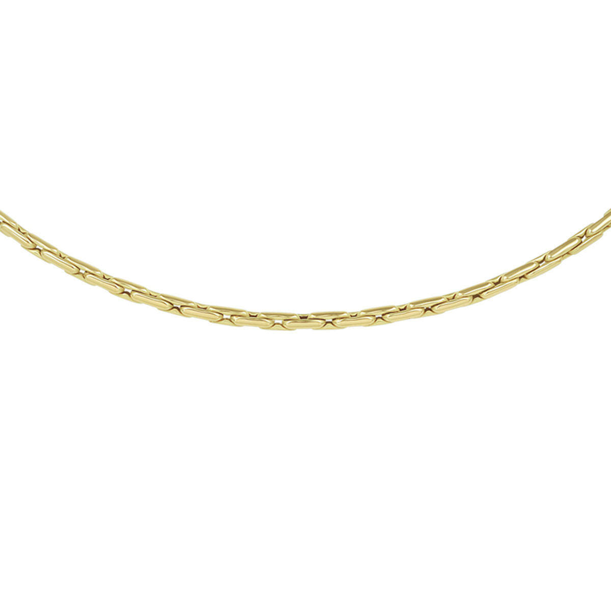 collier en or jaune 14K de 2,7 mm et 45 cm avec maillon cardano.