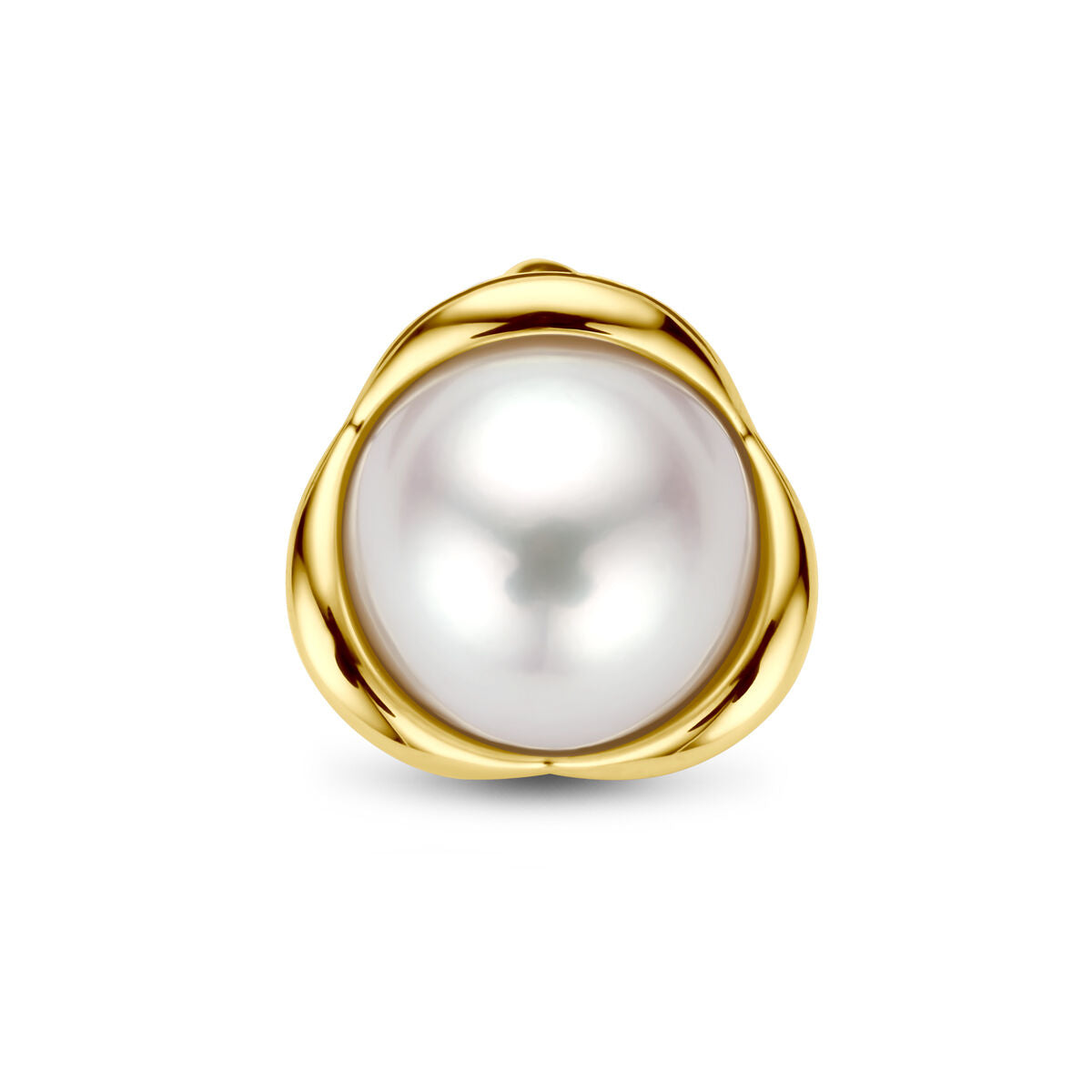pendentif en perle avec monture en or jaune 14K.