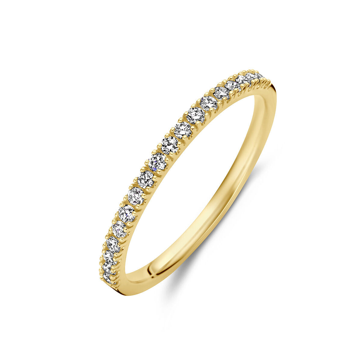 Bague en or jaune 14K ornée de diamants de 0,20 ct.