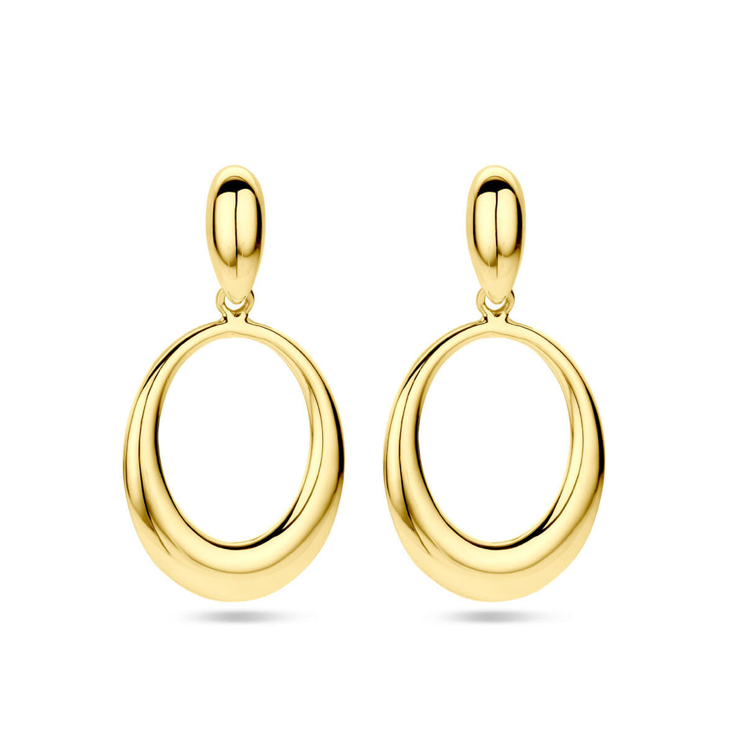 Point Zero oorhangers 14K geelgoud