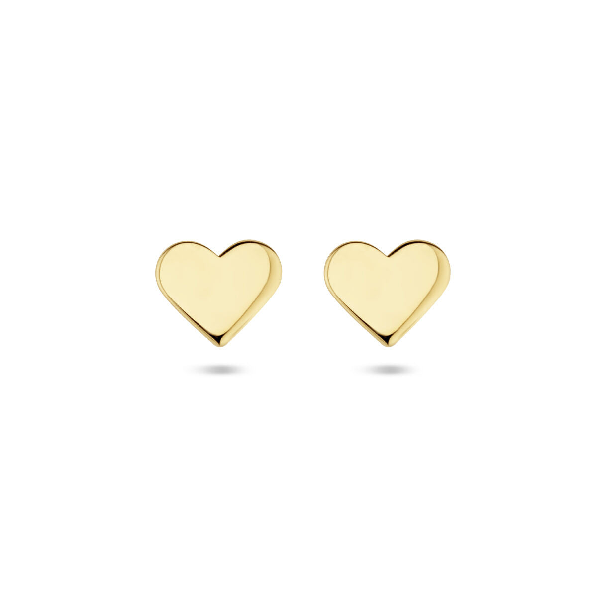puces d'oreilles cœur 14K or jaune