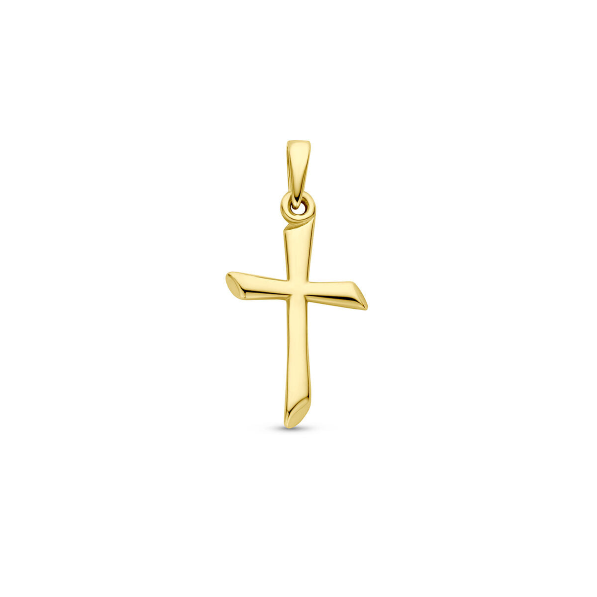 pendentif croix en or jaune 14 carats.