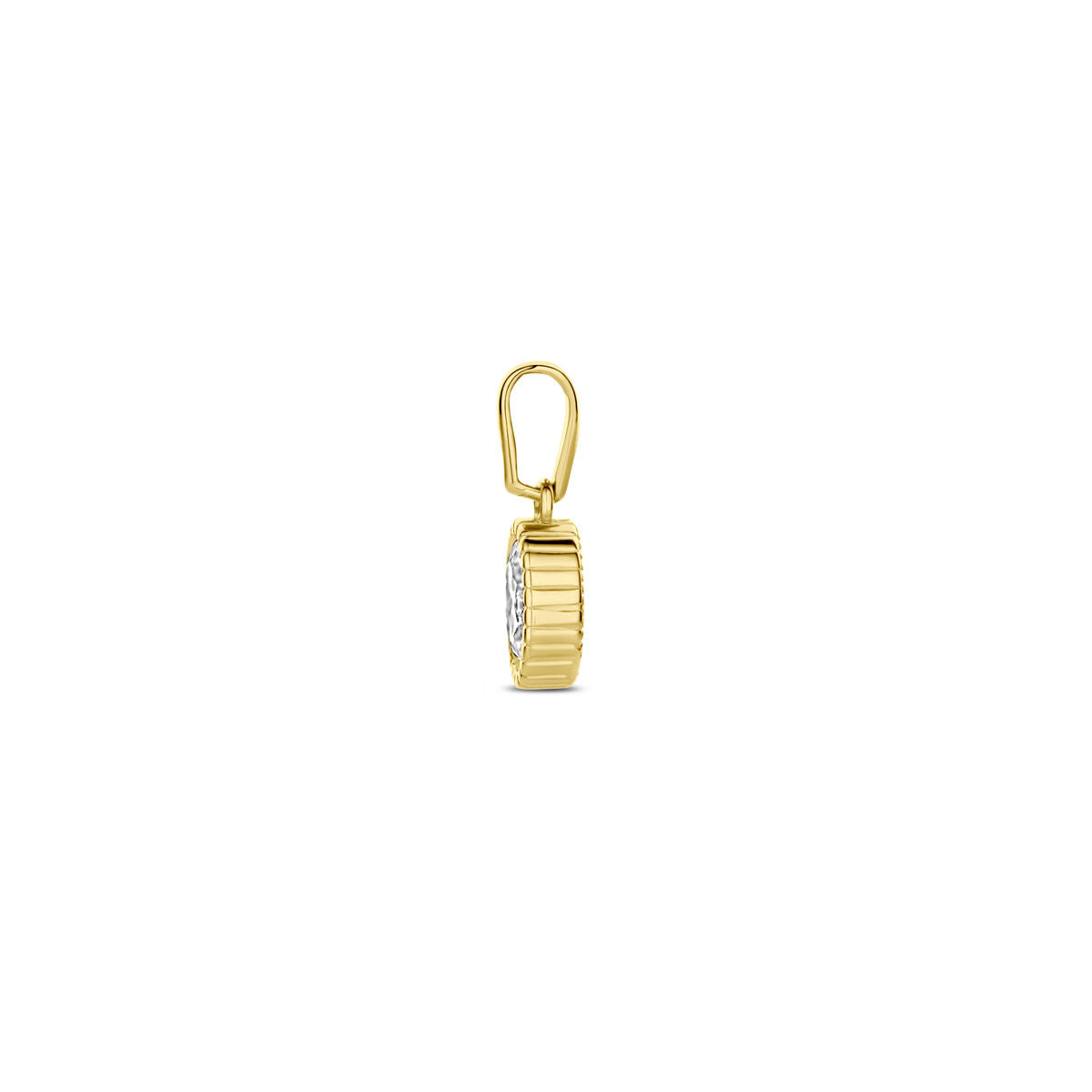 pendentif zircone 13,5 mm or jaune