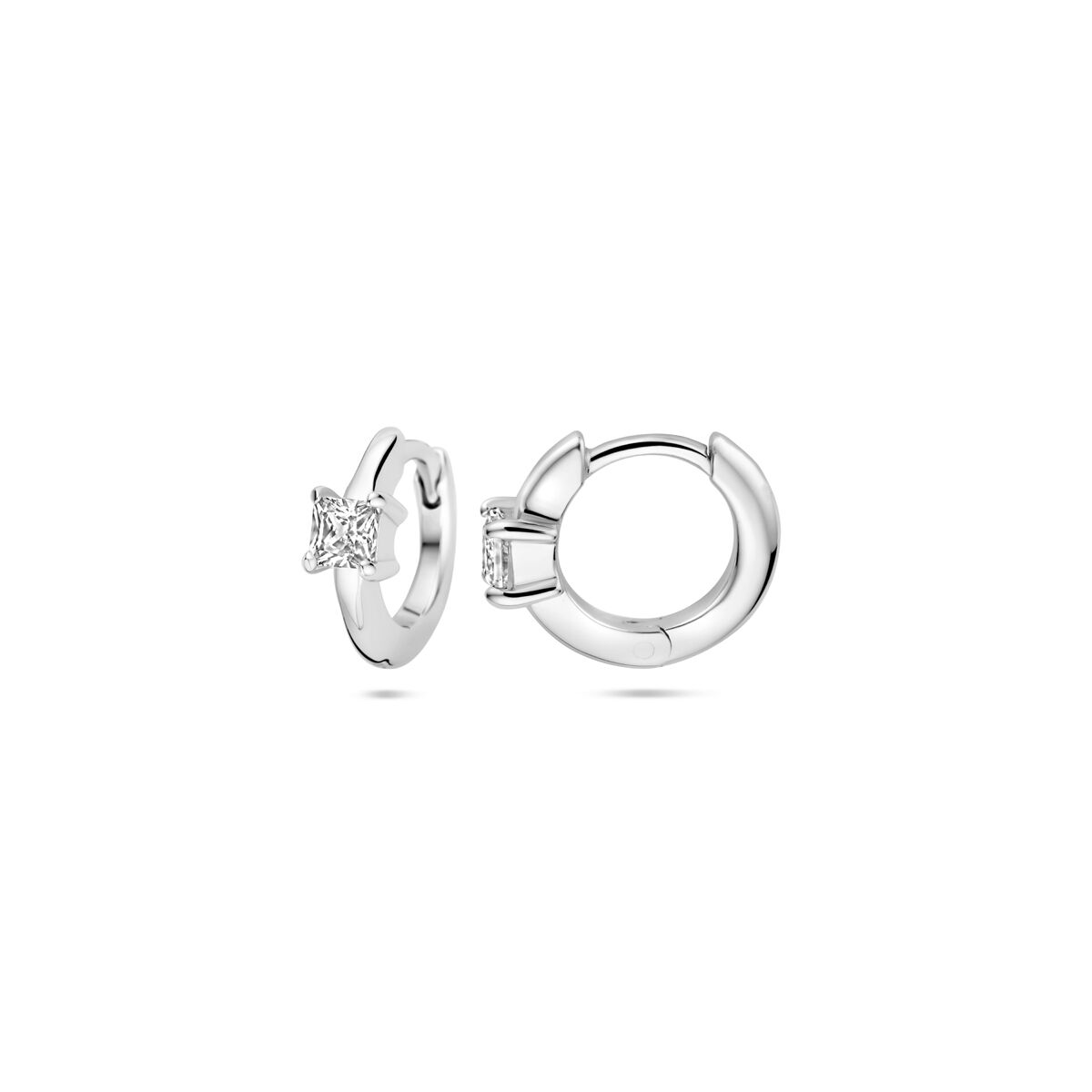 créoles zircone 10,5 mm argent rhodié