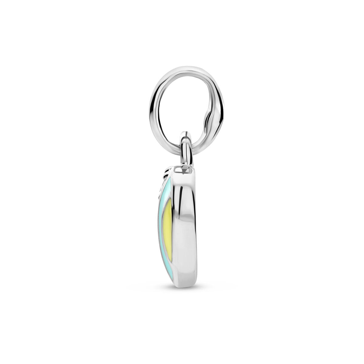 pendentif cœur et zircone argent rhodié