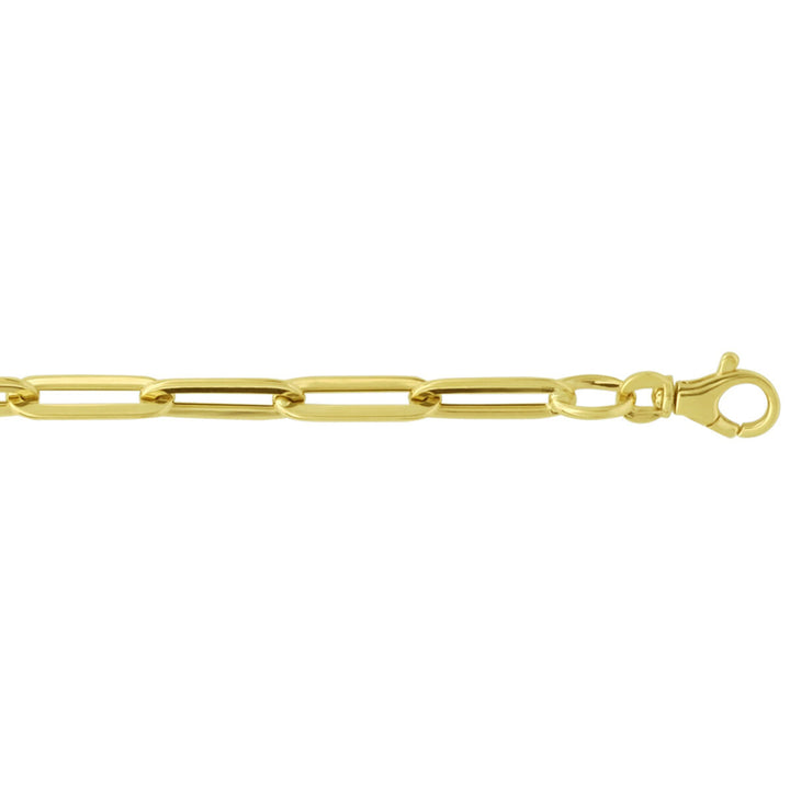 Gouden armband dames paperclip platte buis 14K