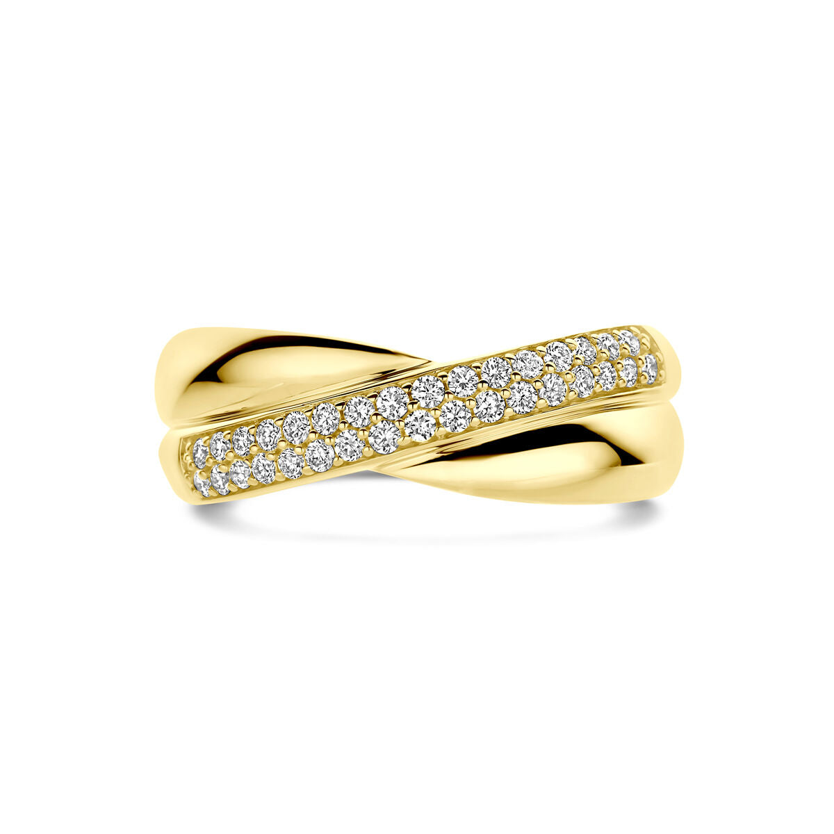 Bague pour femme en or jaune 14k avec diamant de 0,30 ct cultivé en laboratoire