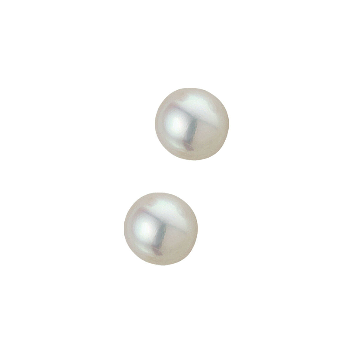 Boucles d'oreilles en perles blanches, de forme ronde et lisse.