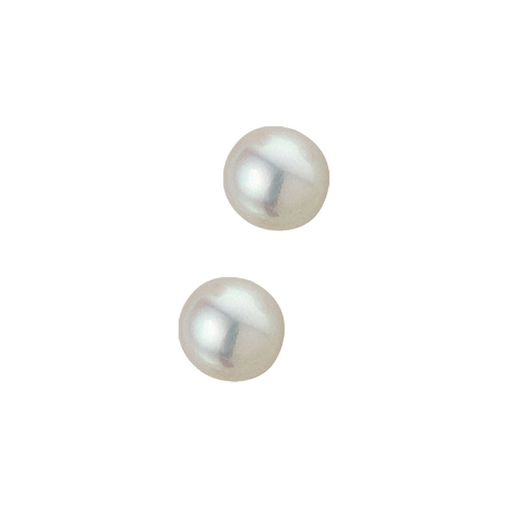 Boucles d'oreilles en perles blanches, de forme ronde et lisse.