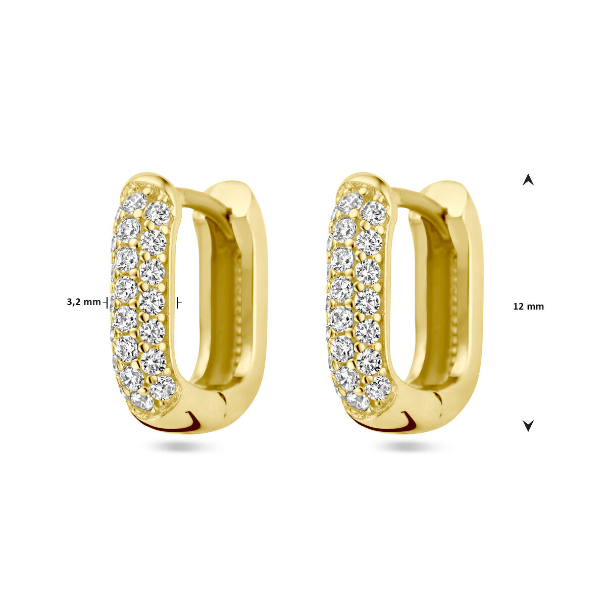 créoles diamant 0.36ct (2x 0.18ct) h si or jaune 14K