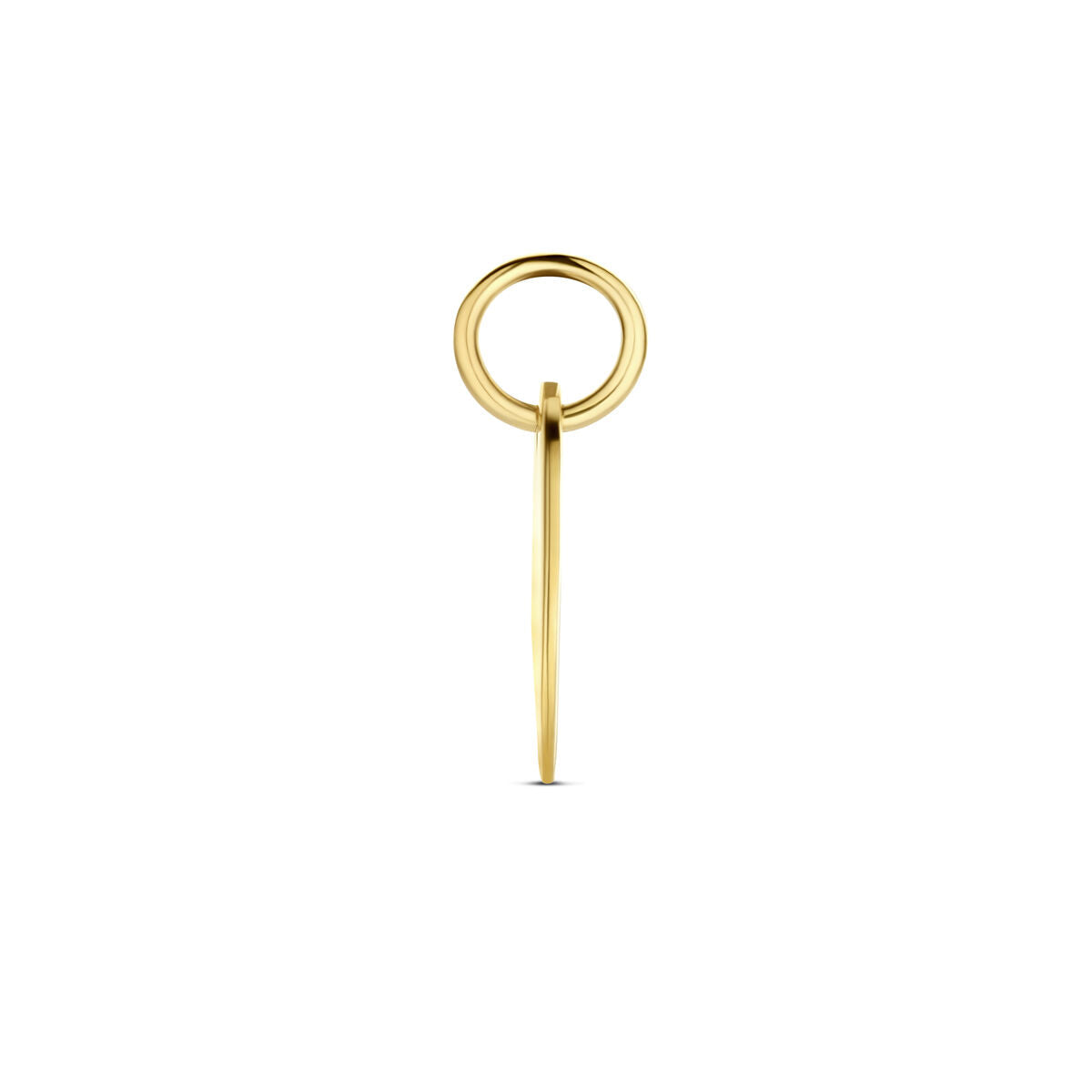 pendentif gravé 10 mm or jaune 14K