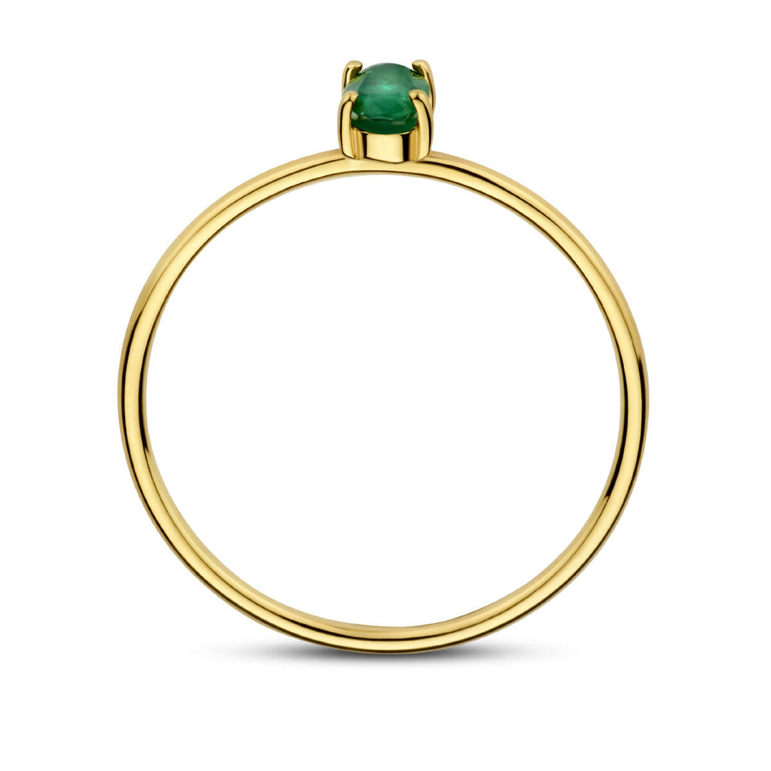 ring smaragd 14K geelgoud