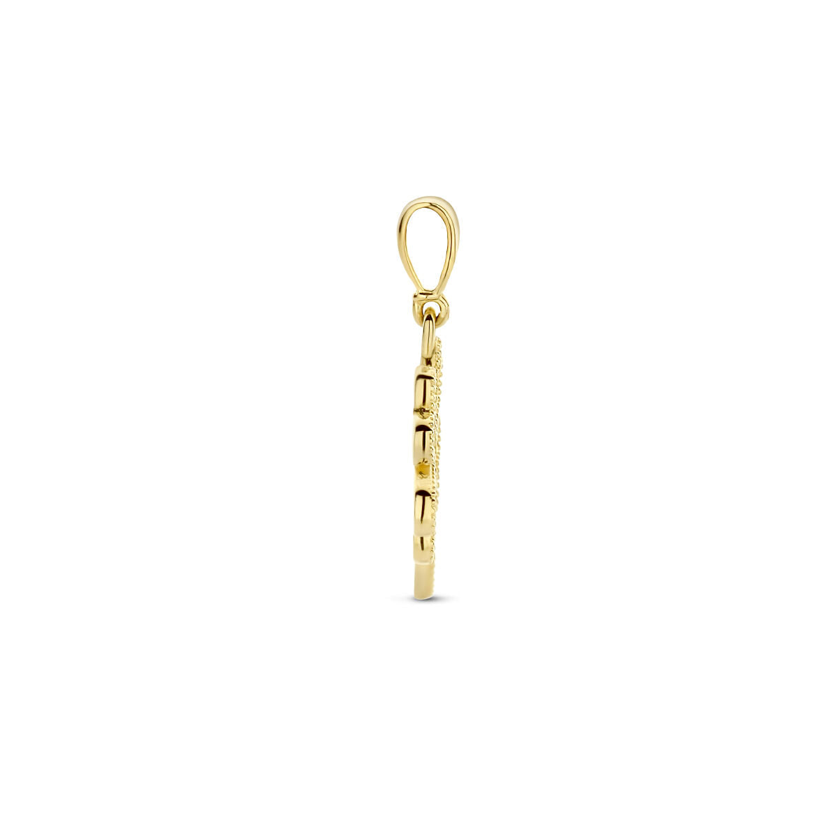 pendentif trèfle 14K or jaune