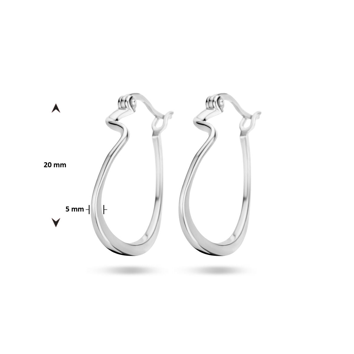créoles argent rhodié