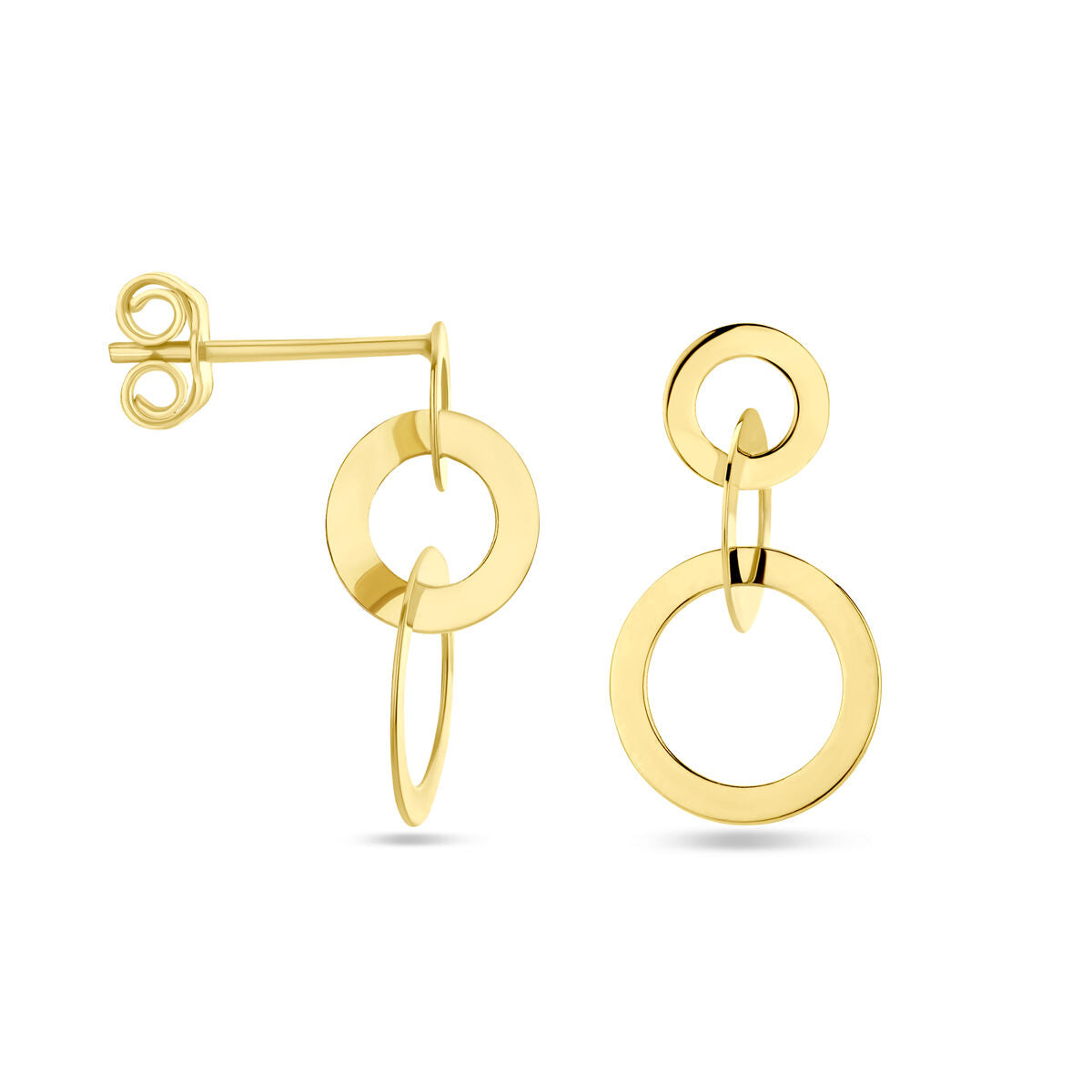 boucles d'oreilles cercles 14K or jaune