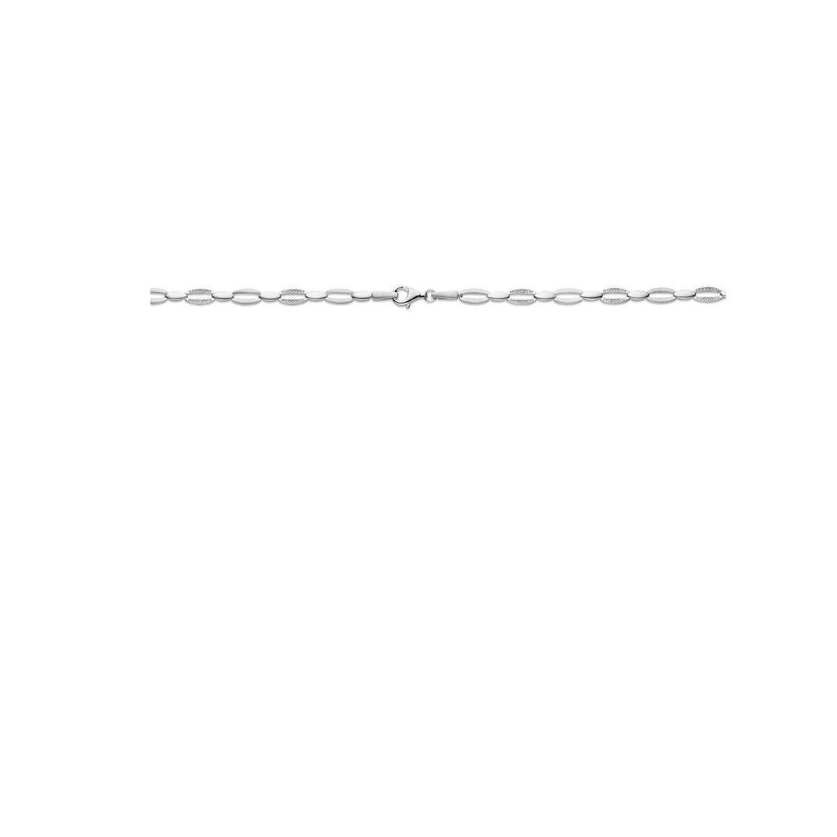 collier zircone 6,0 mm 45 cm poli/mat argent rhodié