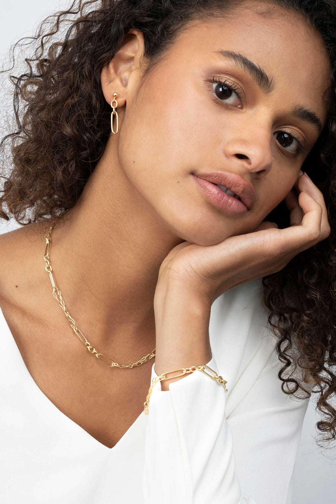 Zinzi Lange Oorbellen Gold Plated Zio1991 G