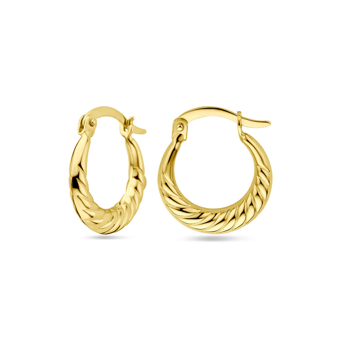 créoles 17 mm or jaune 14K