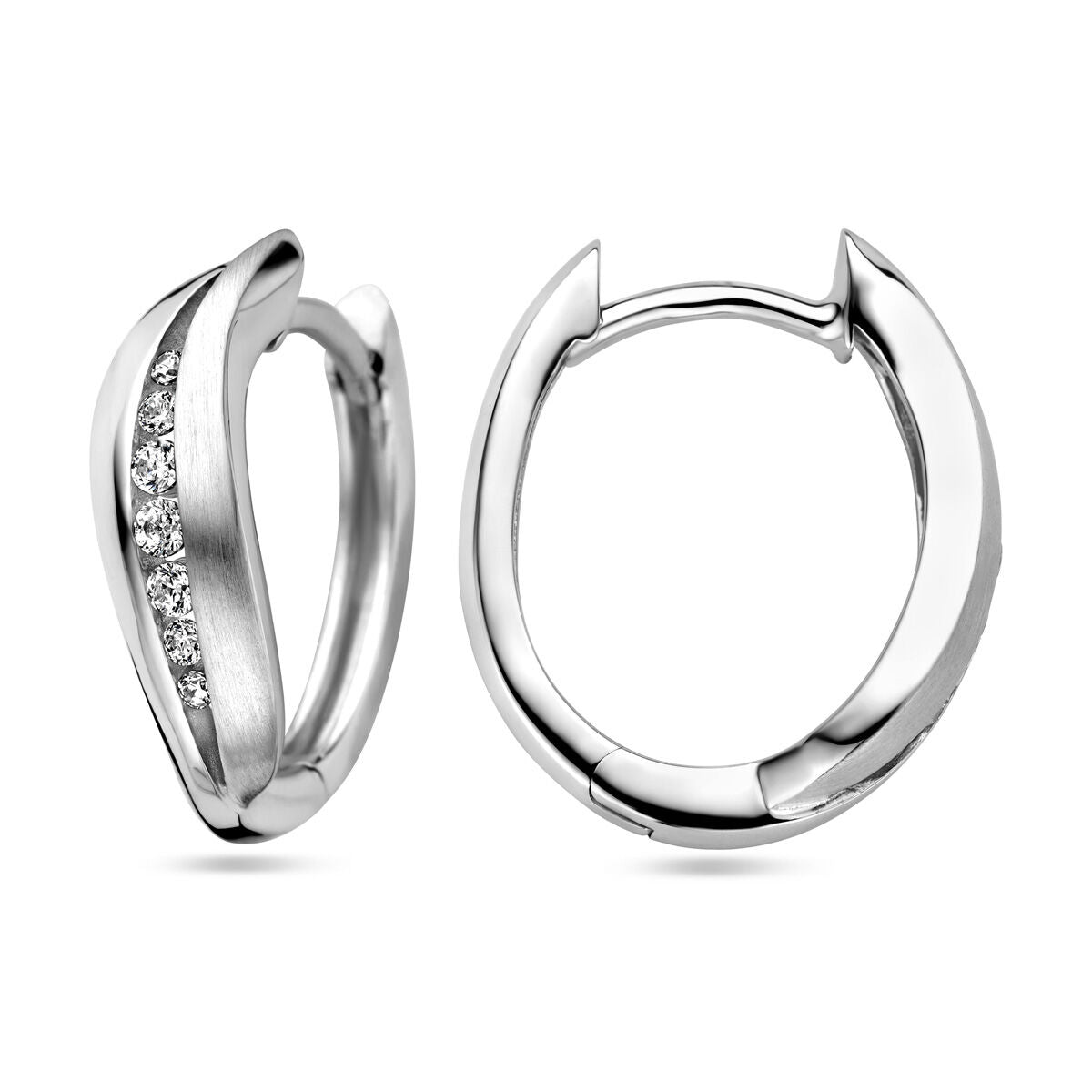 créoles zircone argent rhodié
