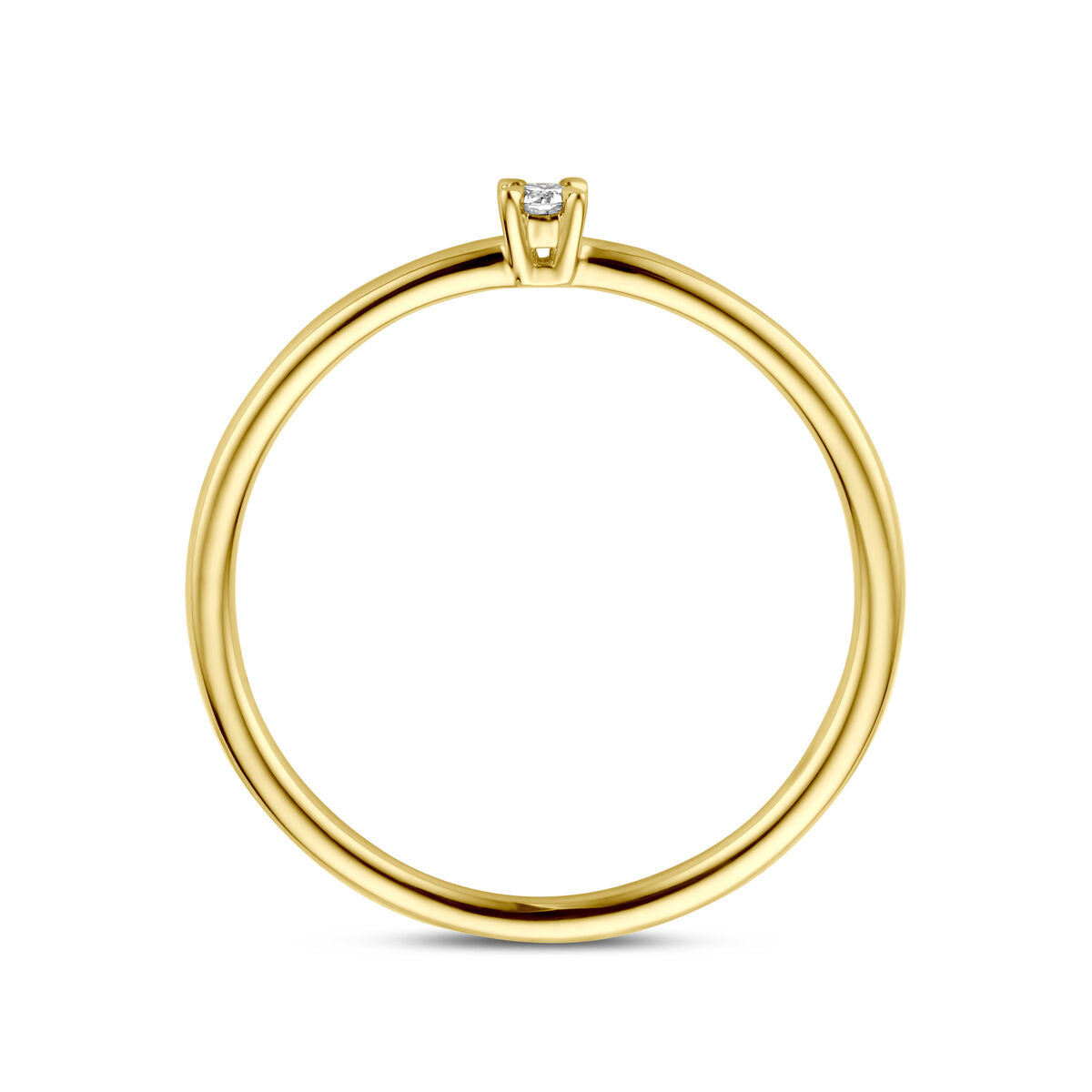 bague diamant 0.03ct h si or jaune 14K