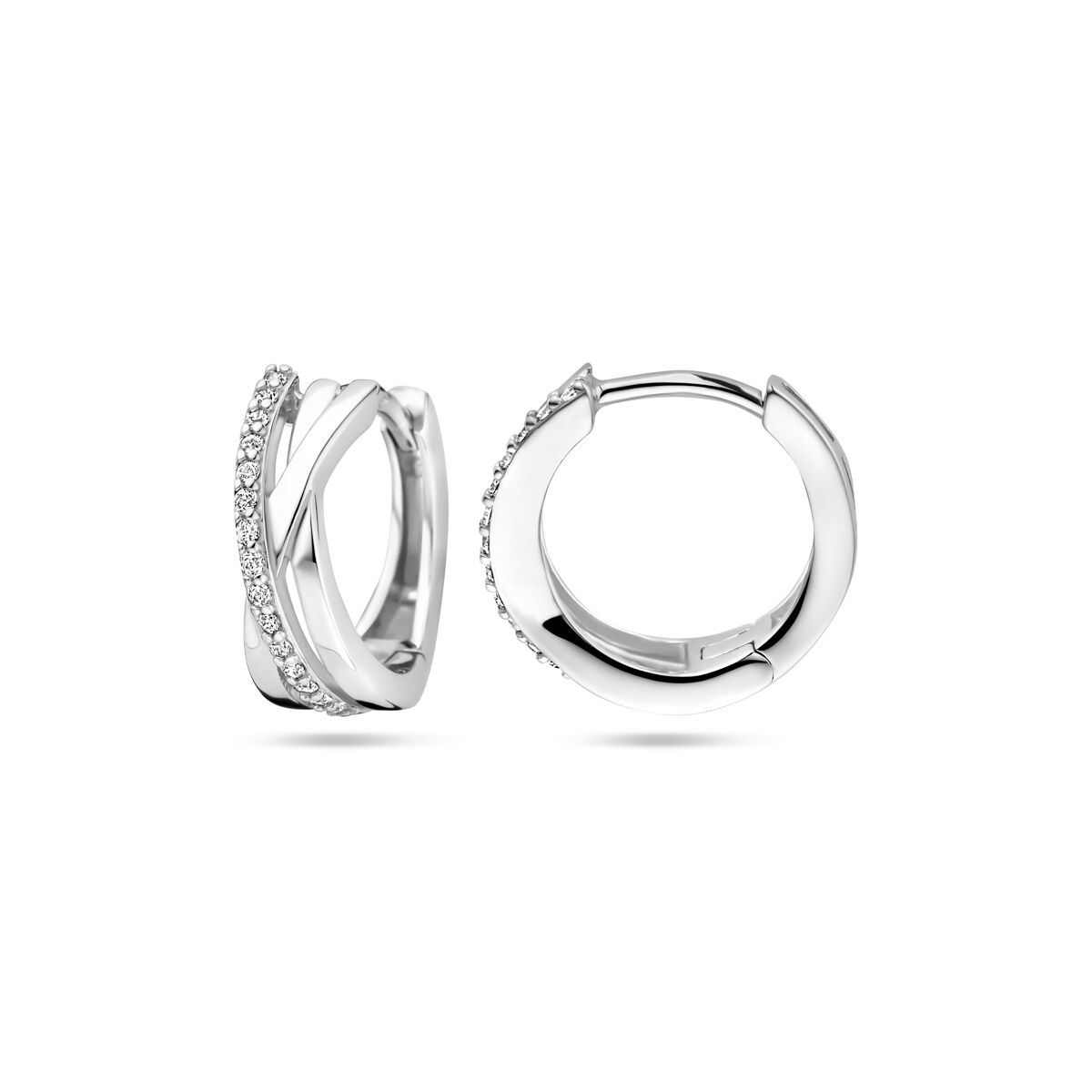 créoles 13 mm argent rhodié