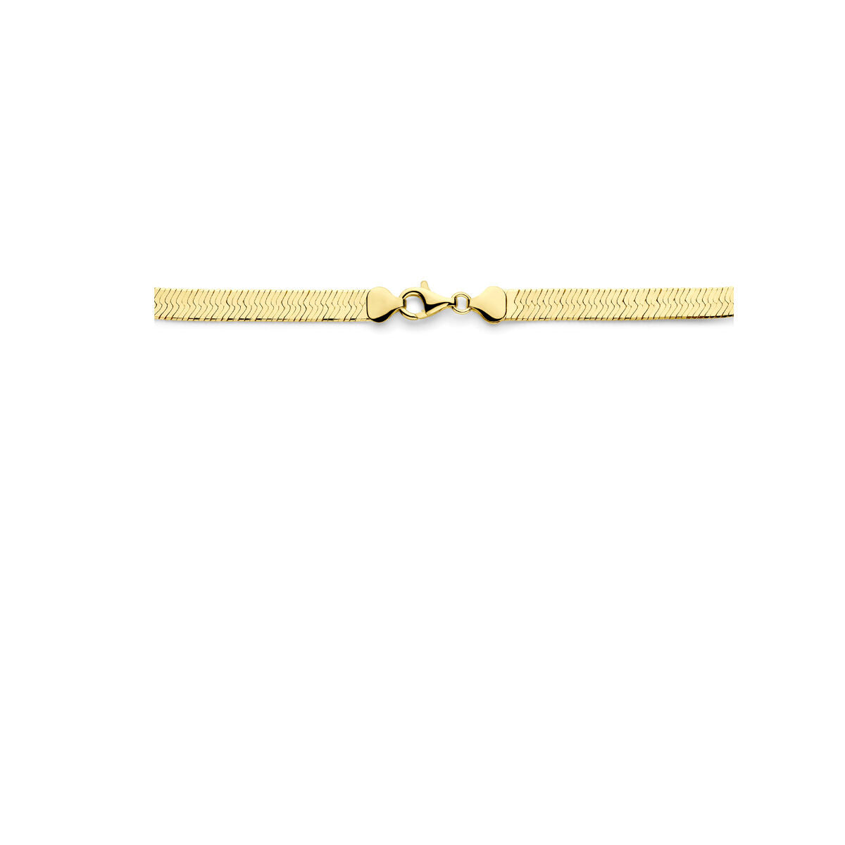 collier serpent plat 7 mm 43 cm 3 microns argent plaqué or (jaune)