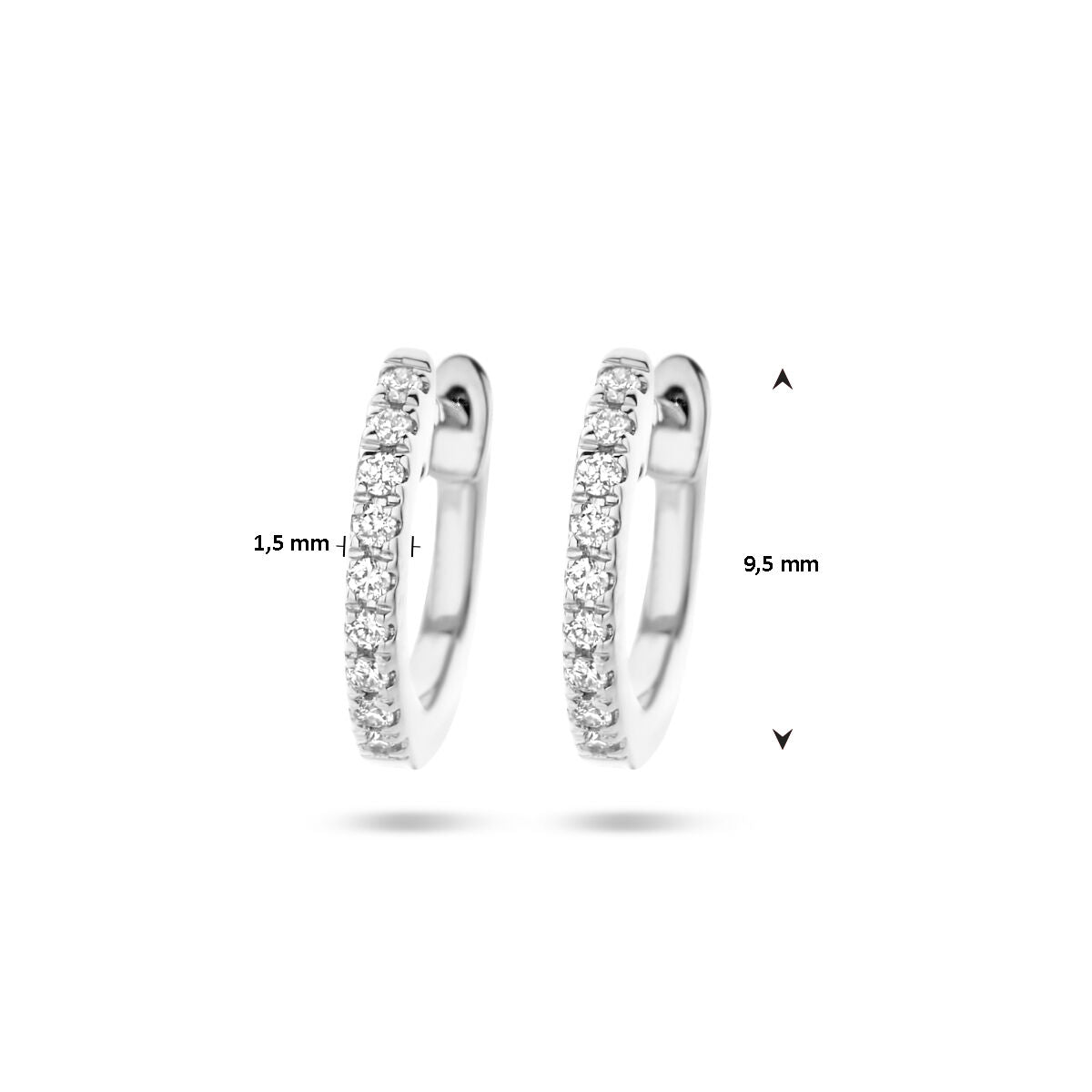 créoles diamant 0.06ct (2x 0.03ct) h si or blanc 14K