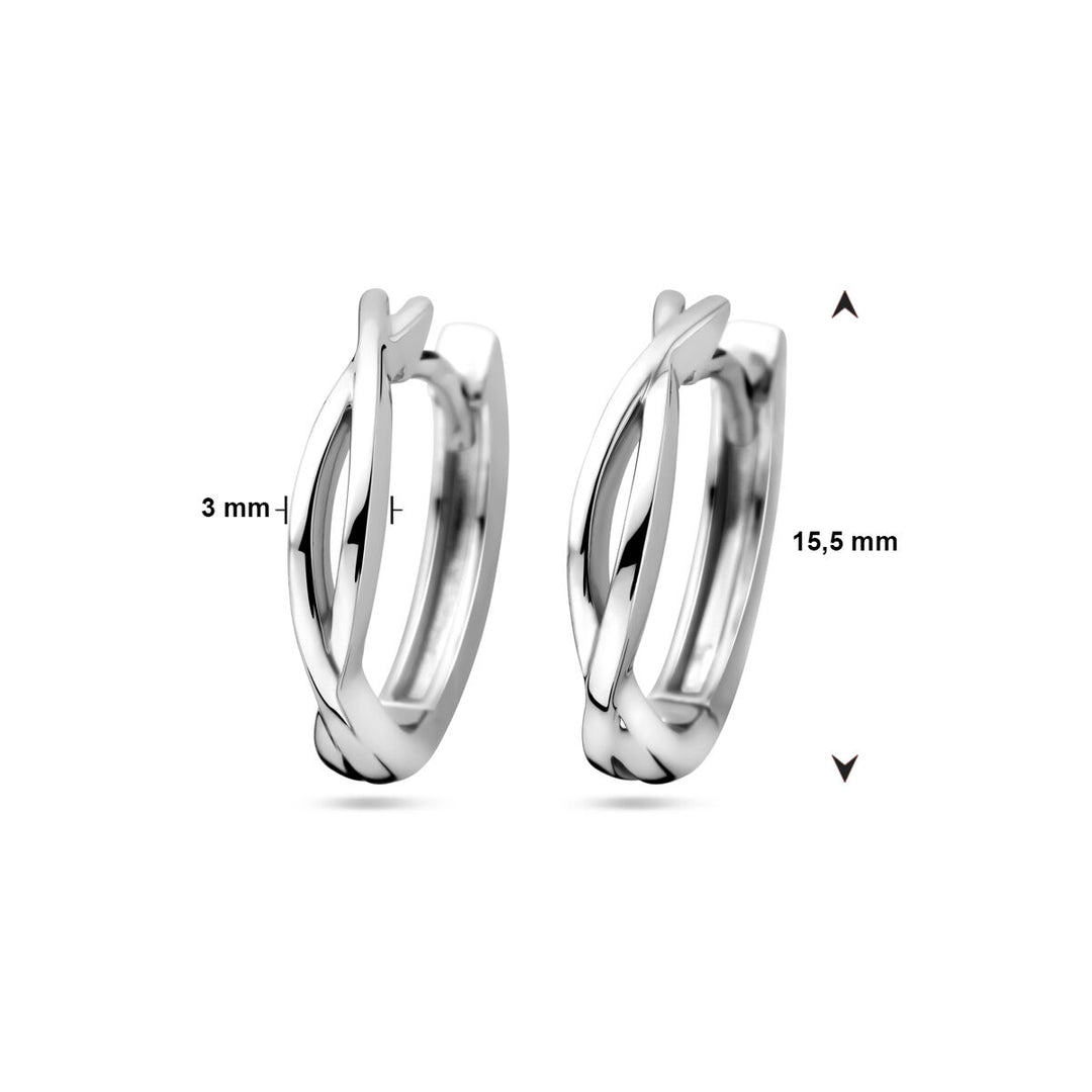 klapoorringen zilver gerhodineerd