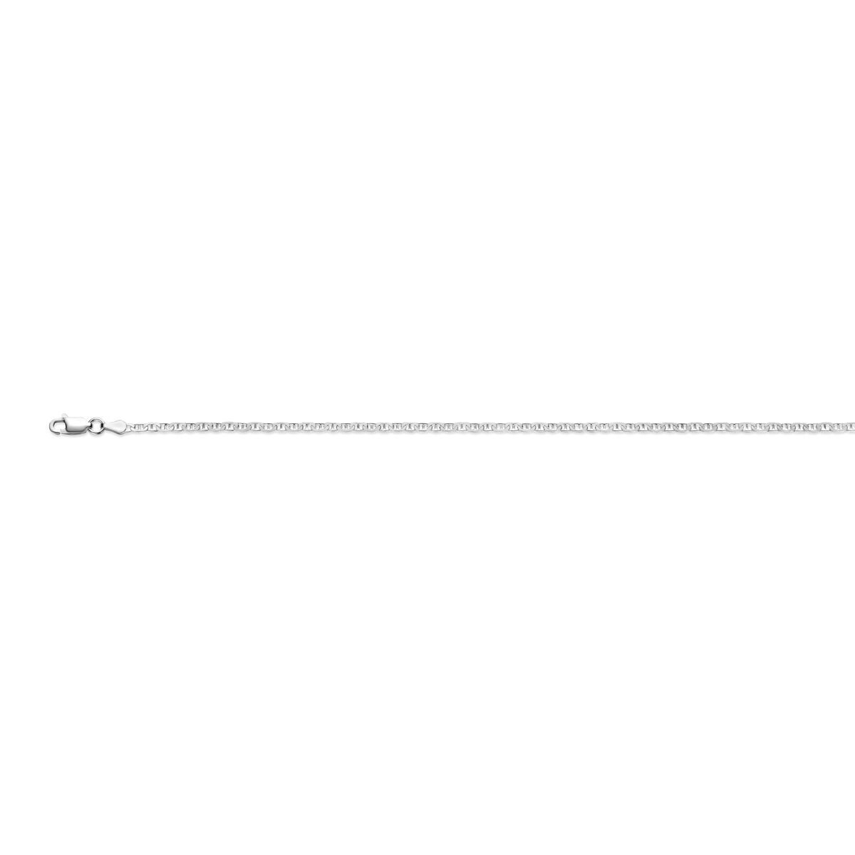 Bracelet en argent blanc de 2,3 mm avec un fermoir.