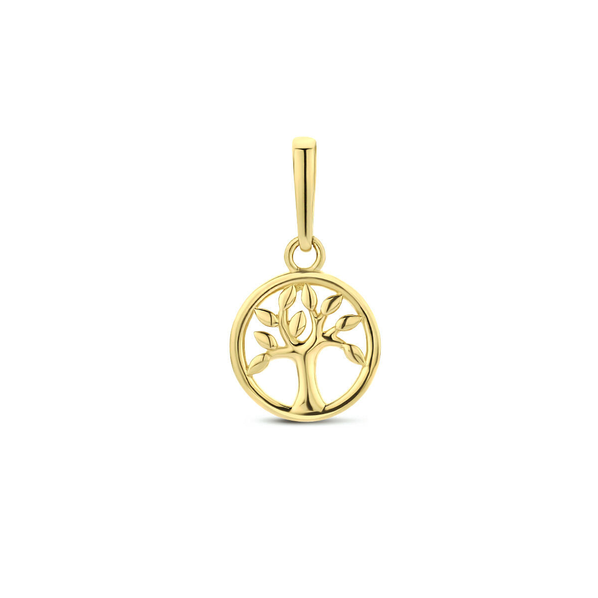 pendentif arbre de vie en or jaune 14 carats.