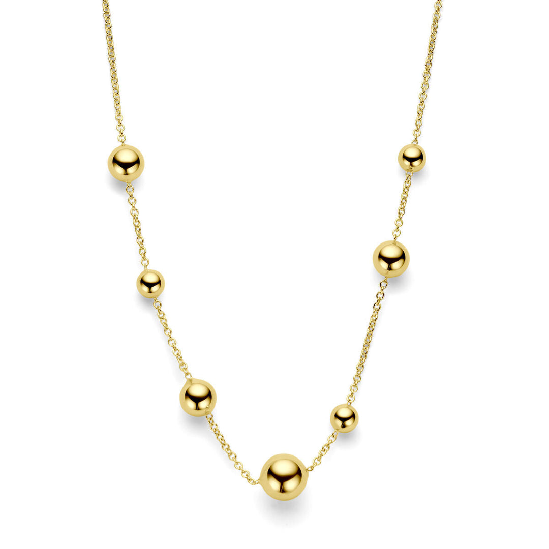 collier bolletjes 45 cm 14K geelgoud
