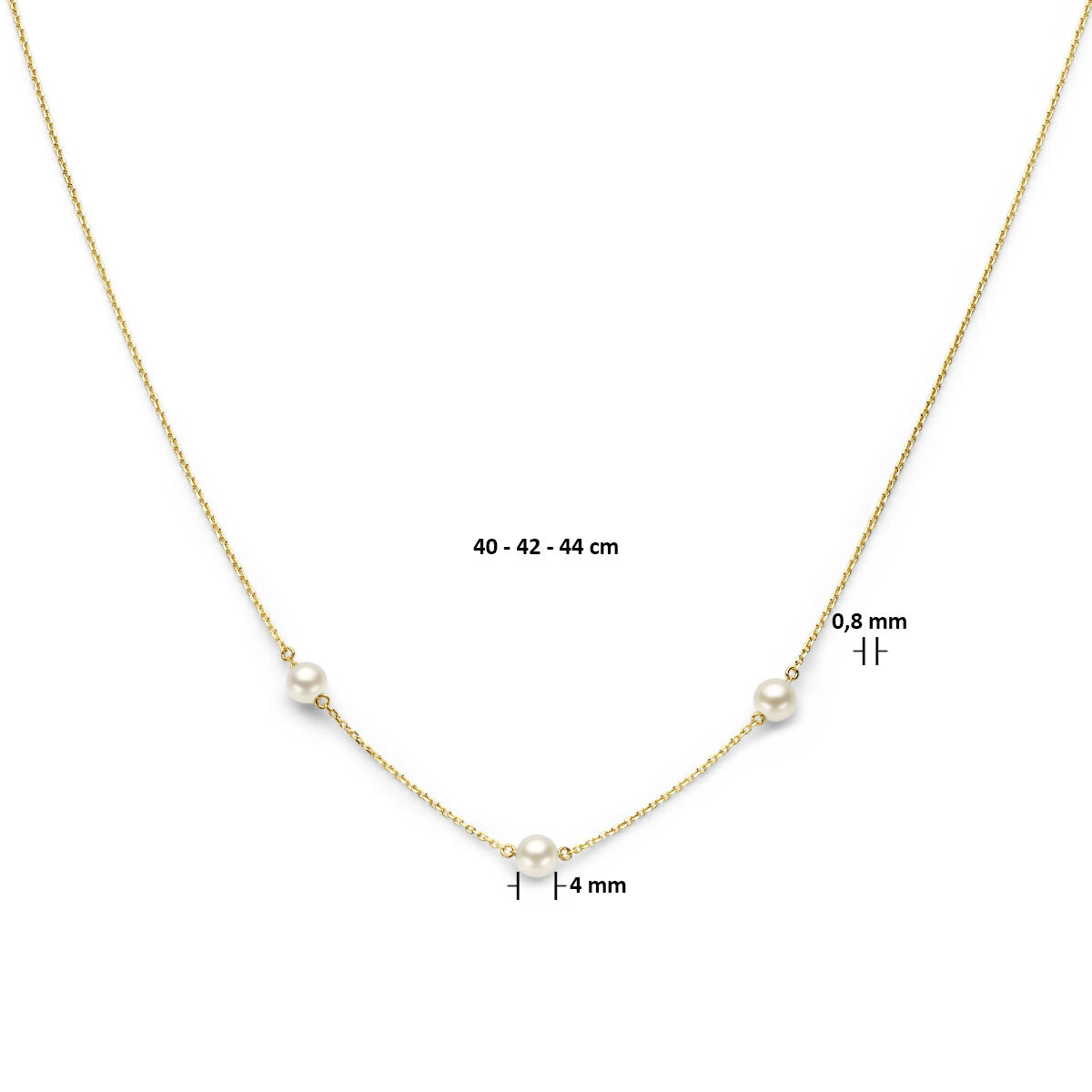 Collier en or pour femme avec perle 14K