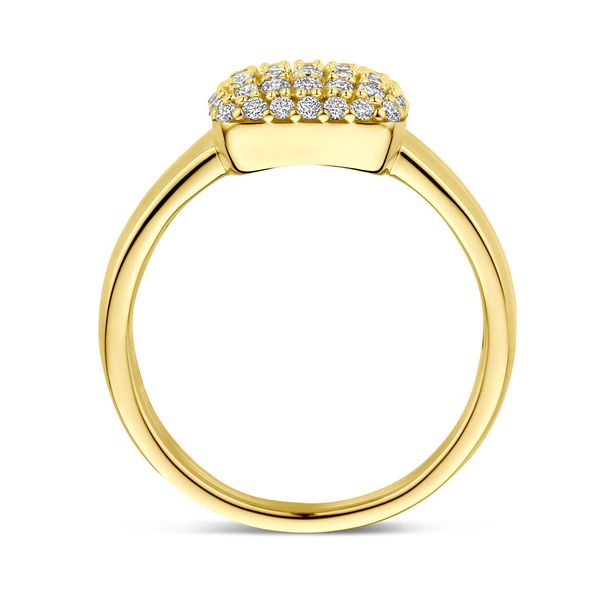 Bague pour femme en or jaune 14k avec diamant de 0.50ct cultivé en laboratoire