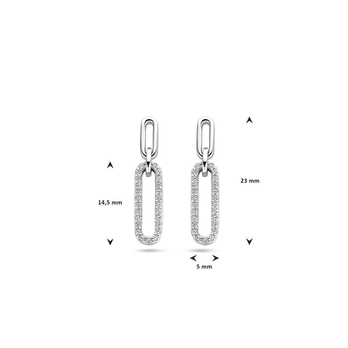 boucles d'oreilles zircone argent rhodié