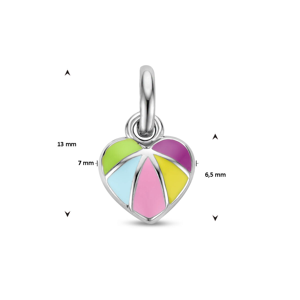 pendentif cœur argent rhodié