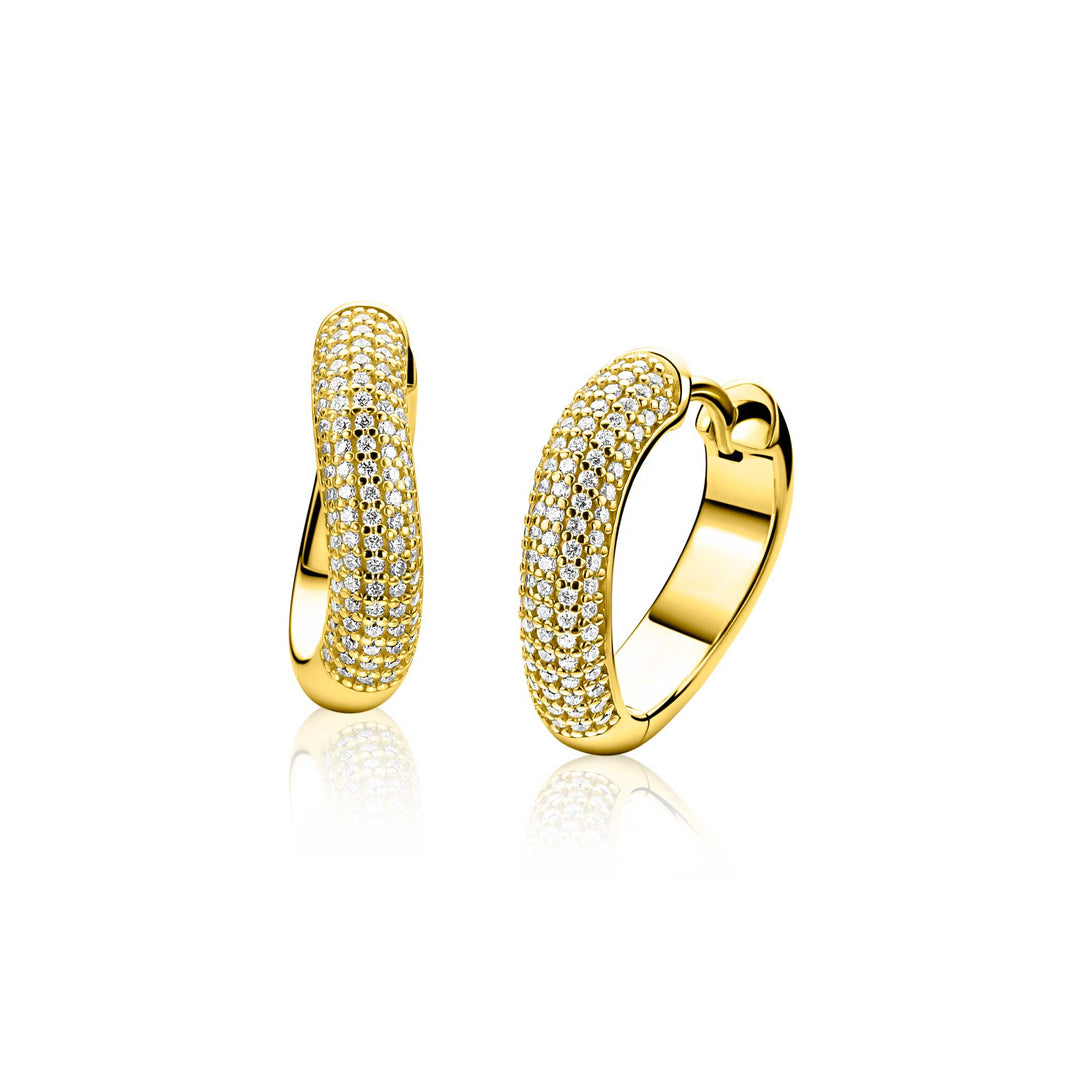 ZINZI gold plated zilveren oorringen (17mm) ZIO2883Y