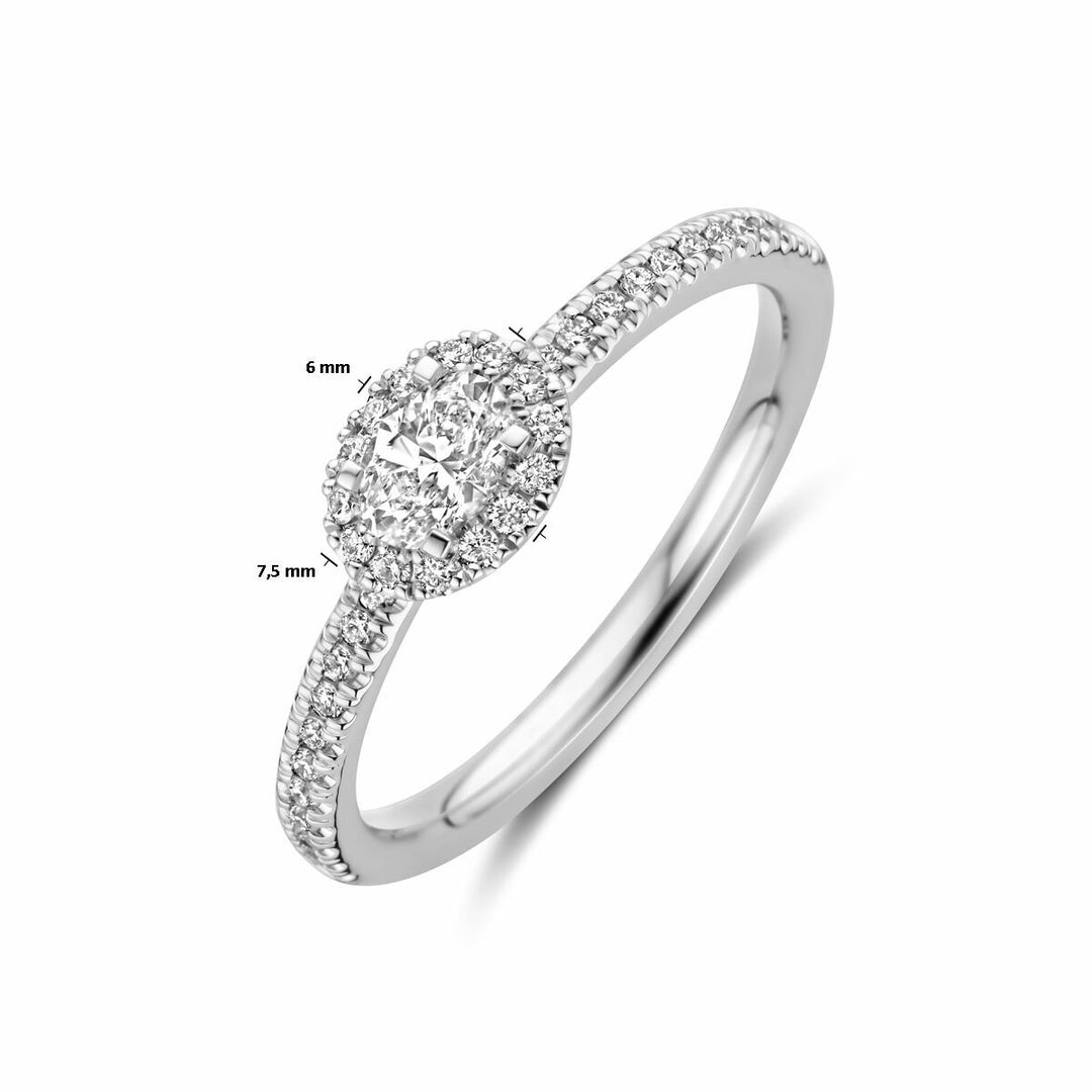 ring diamant 0.41ct h si 14K witgoud