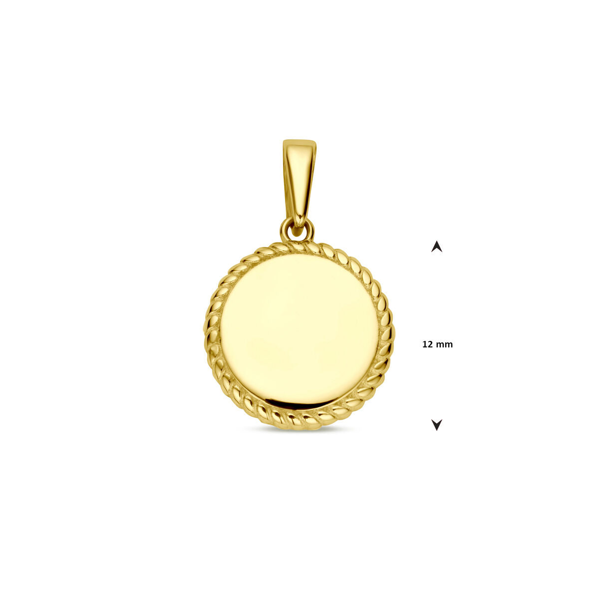pendentif 18 mm or jaune 14K
