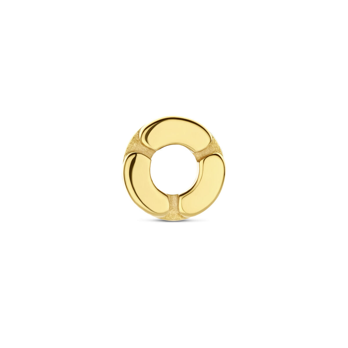 motif de maille rond 8,5 mm 3 microns argent plaqué or (jaune)