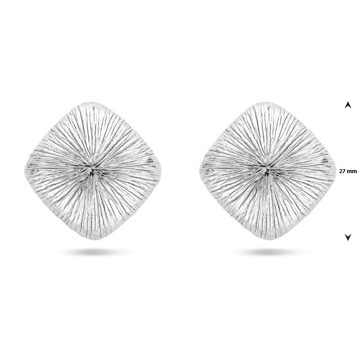 puces d'oreilles 27 mm argent rhodié