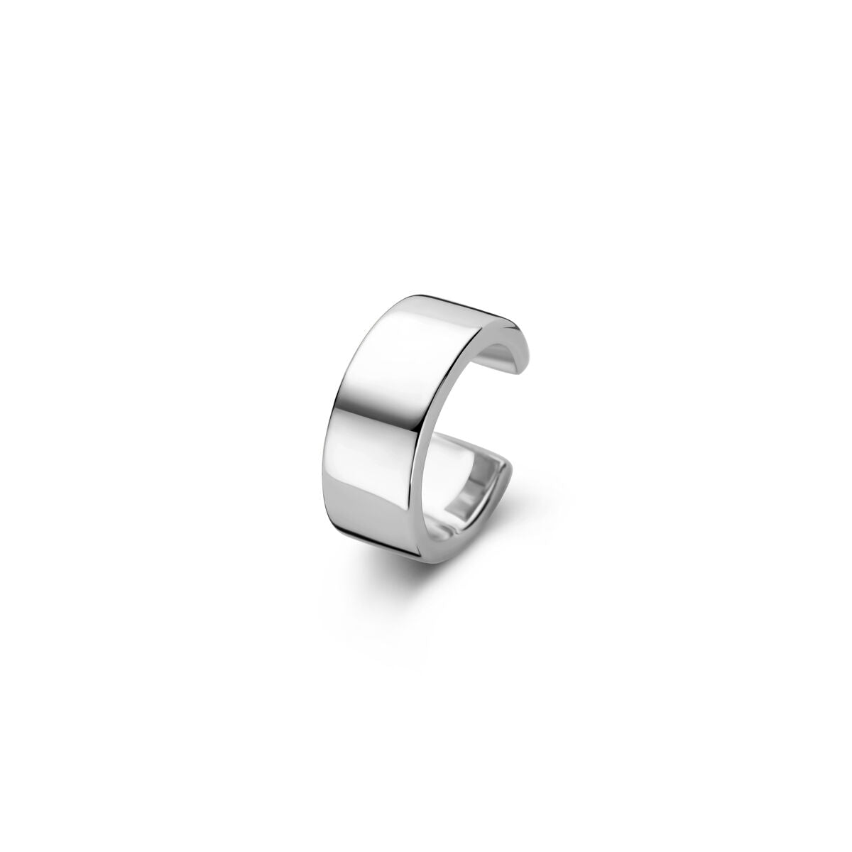 Ear cuff en argent rhodié en argent 925, de forme lisse et moderne.