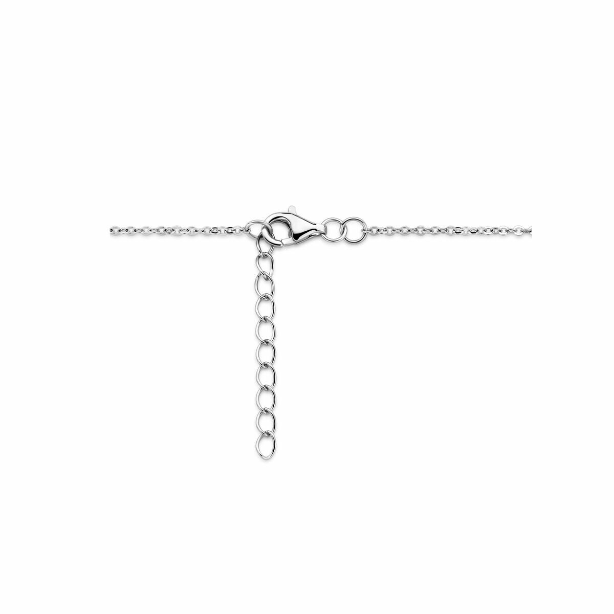 collier zircone 41,5 + 3 cm argent rhodié