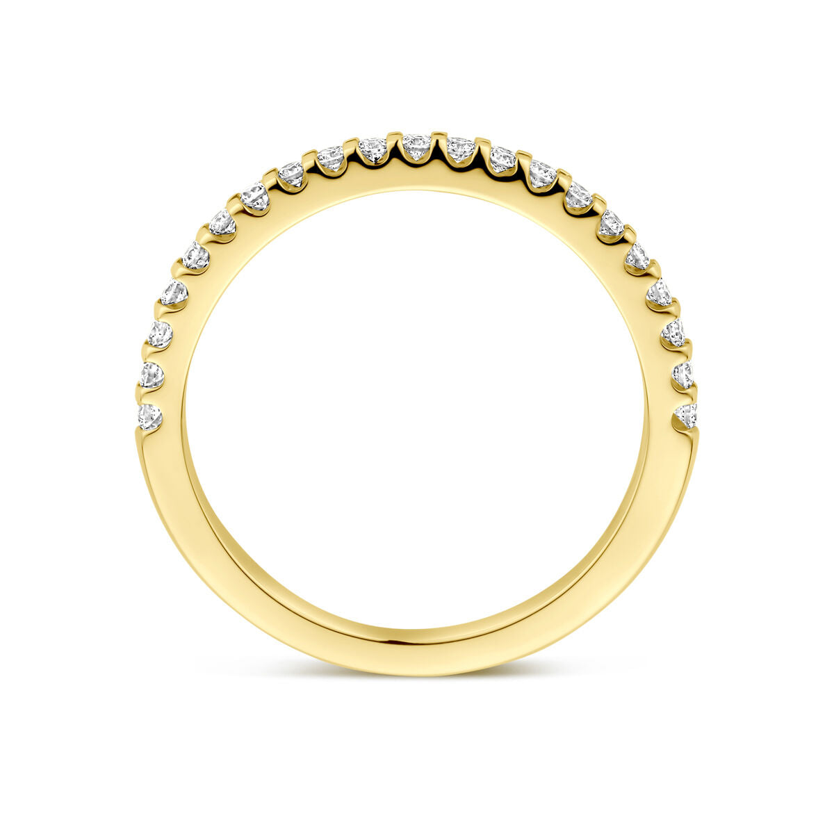 bague diamant lab grown 0.25ct h si or jaune 14K