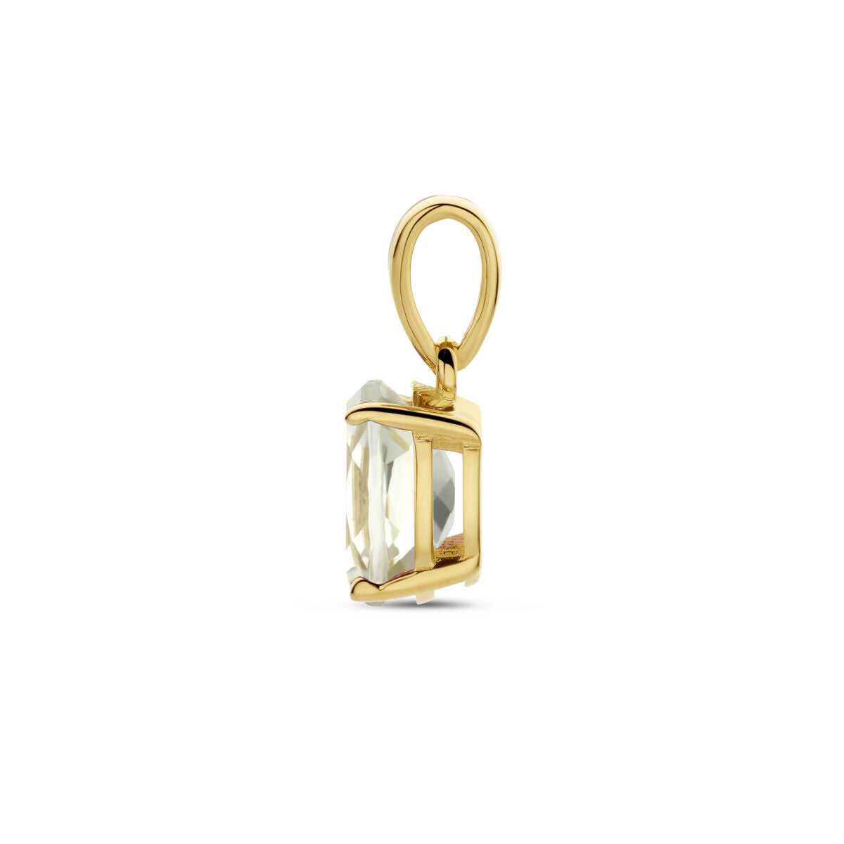 pendentif améthyste verte 14K or jaune