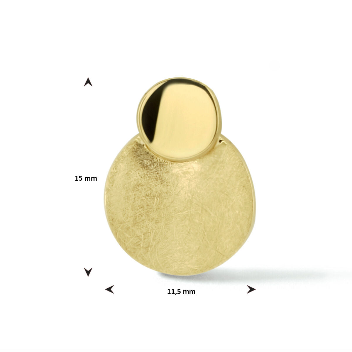 pendentif rayé or jaune 14K