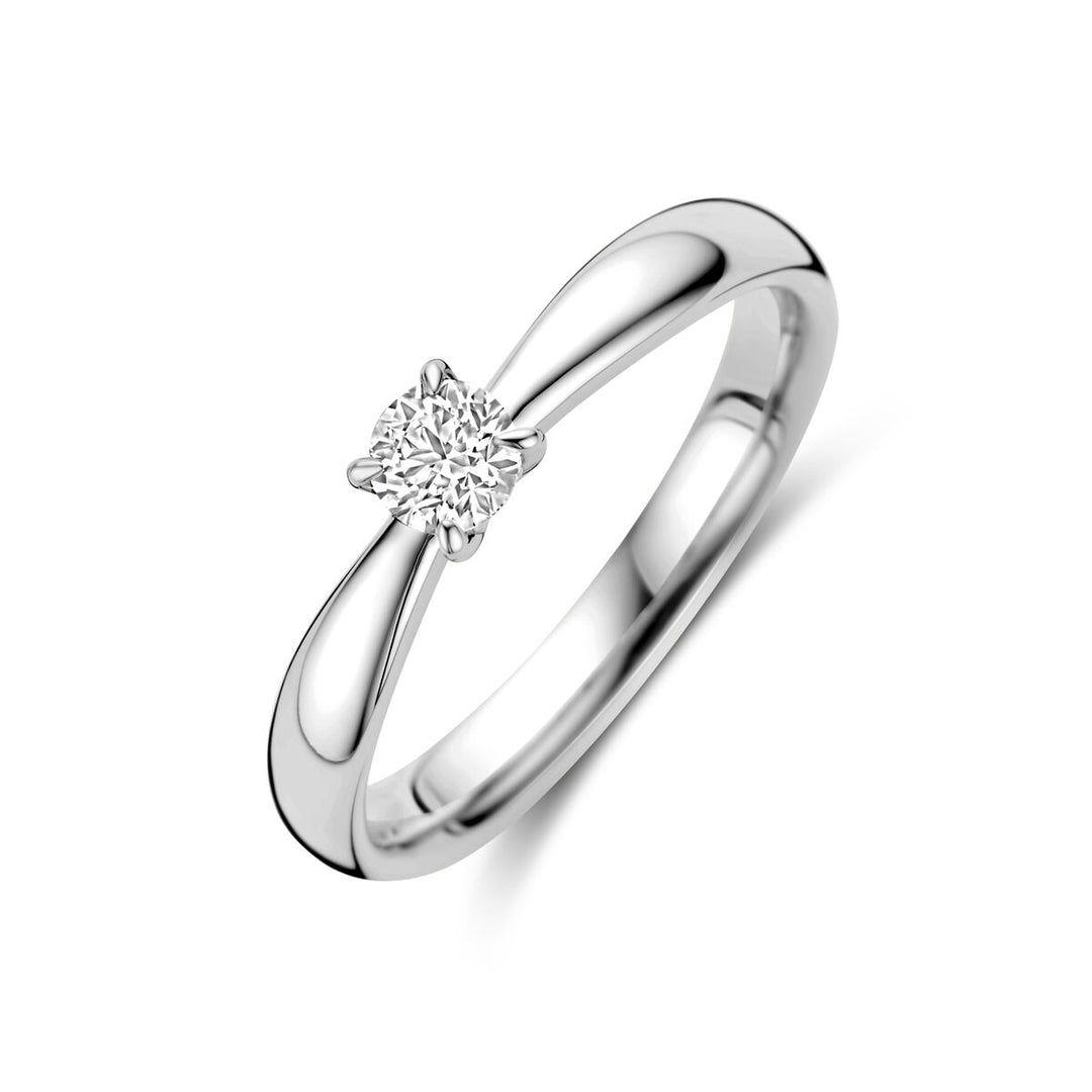 aanzoeksring diamant 0.25ct h si 14K witgoud