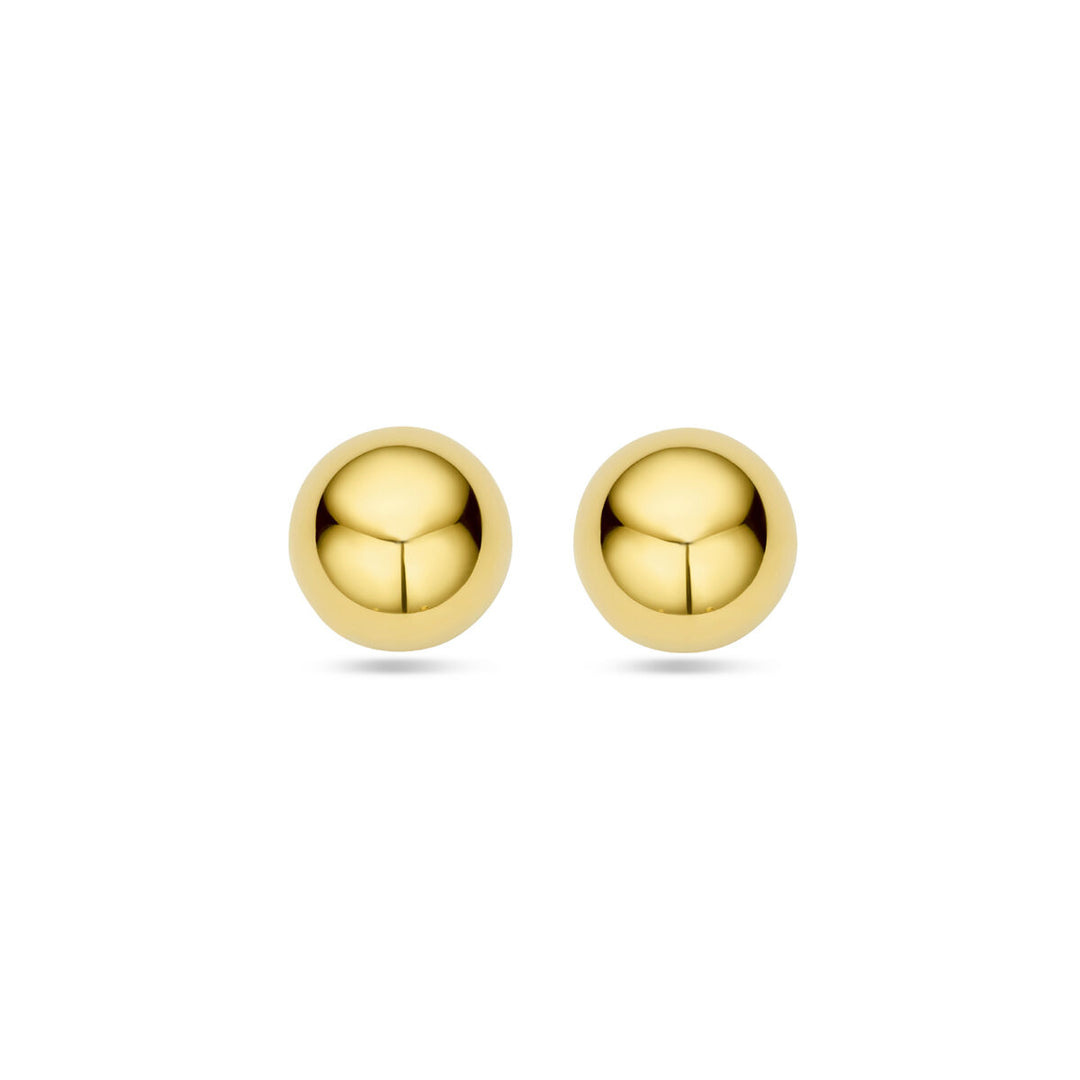 oorknoppen bol 10 mm 14K geelgoud