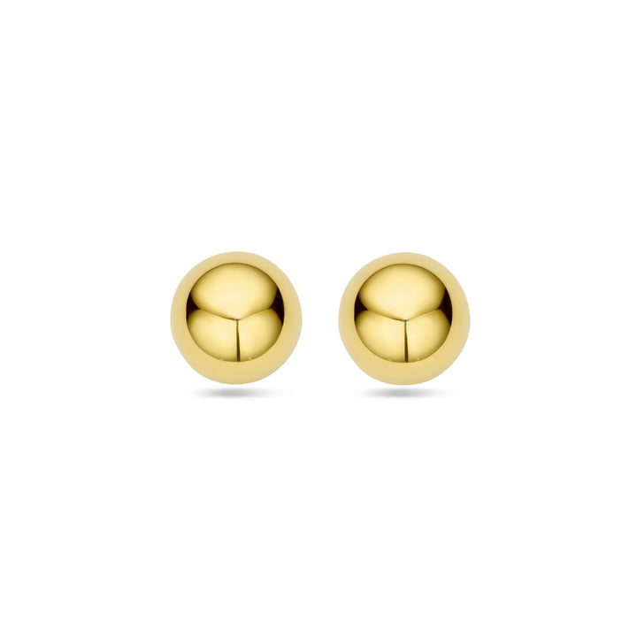 oorknoppen bol 10 mm 14K geelgoud