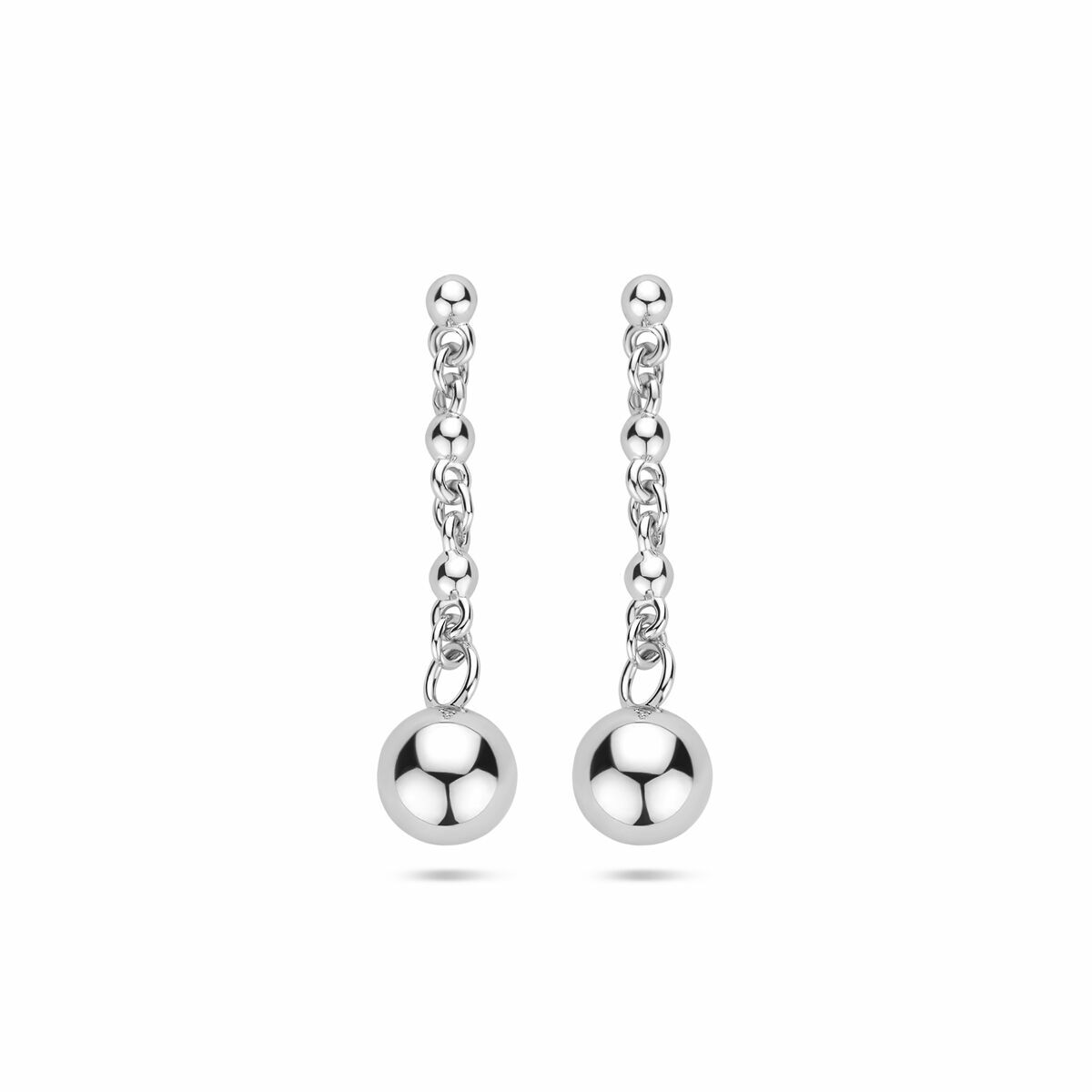 boucles d'oreilles boules 25 mm argent rhodié